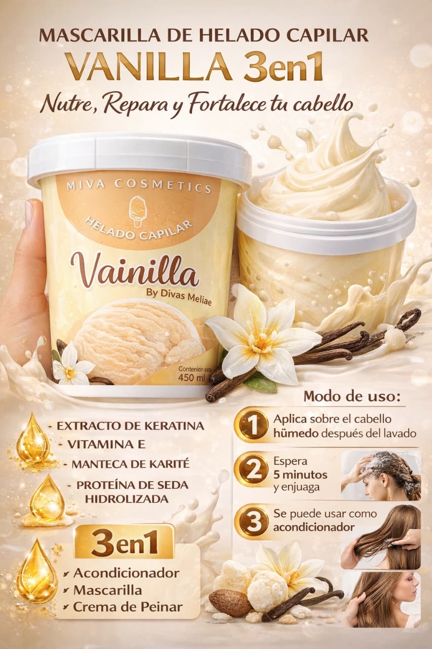 Helado capilar de vainilla 450gr