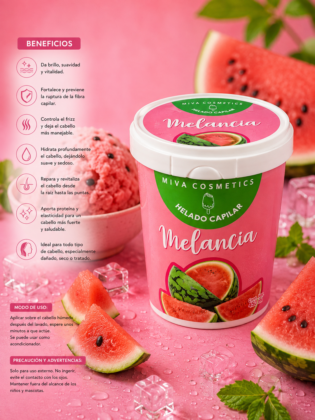 Helado capilar de sandía 450gr